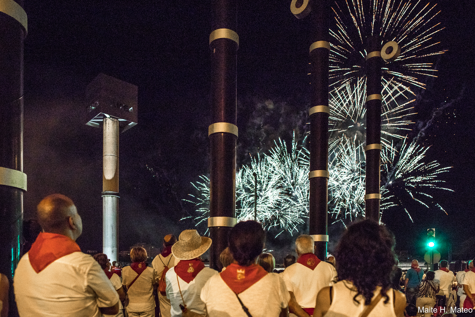 The fireworks every night in San Fermín Pamplona.